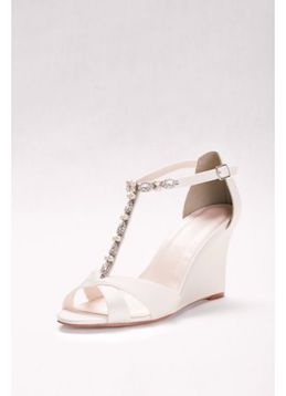 David's Bridal VENI Wedge Sandals wedding shoes wedges