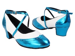 slide and swing shoes Swing001C 135 Metallic Blue Model By Very Fine Dancesport Shoes