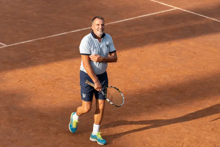 Marco Tardelli playing tennis