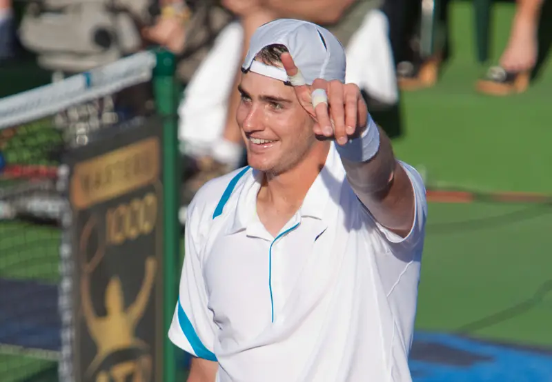 John Isner Professional tennis players who started late