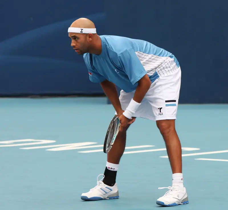 James Blake WITH HIS TENNIS HEAD BAND