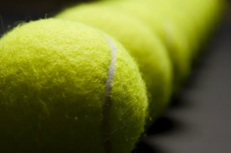 What was the first tennis ball made of