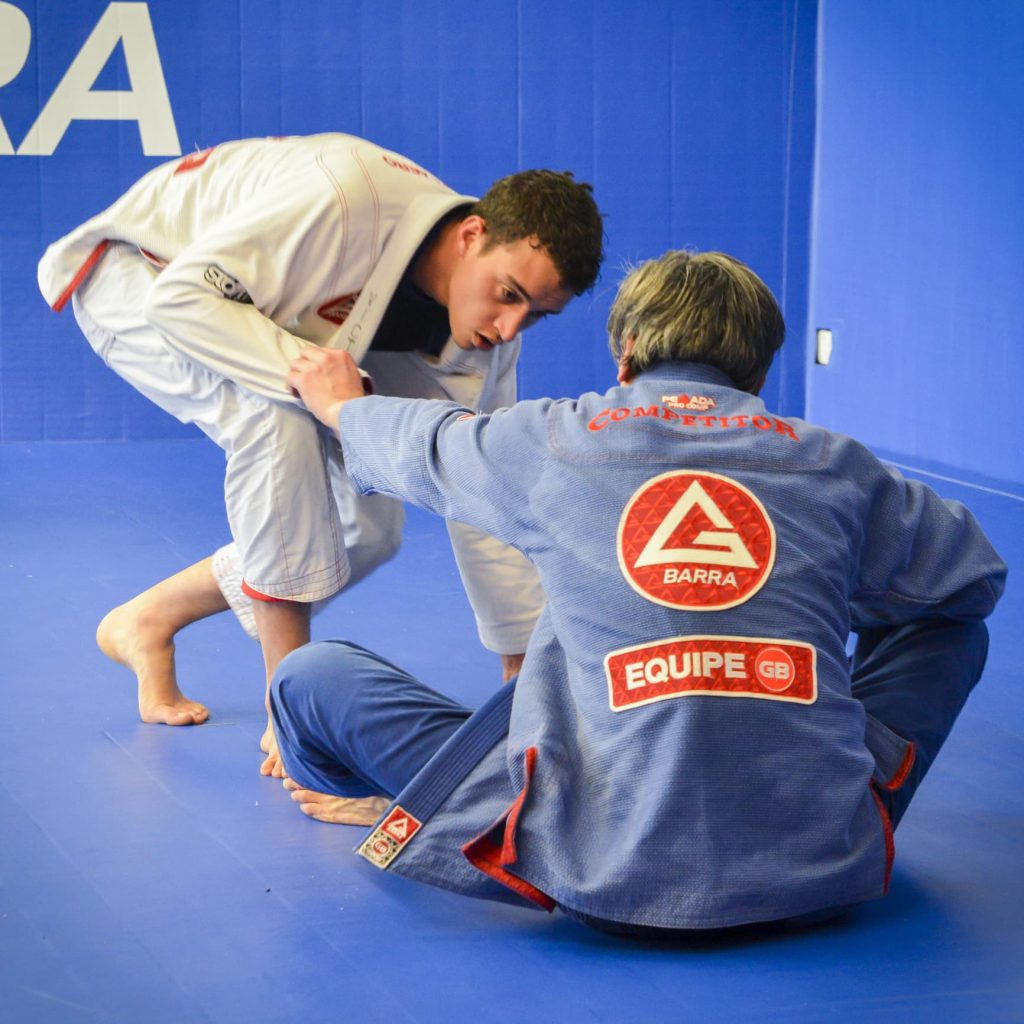 Brazilian-Jiu-Jitsu-mixed-martial-arts-grappling-training-at-Fulham-Gracie-Barra-academy-in-London-UK